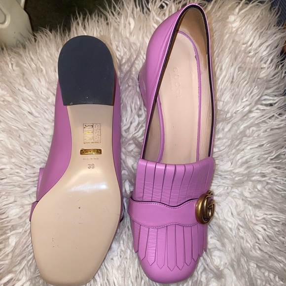 Gucci Leather Mid-Hell Pump - Picture 4 of 6